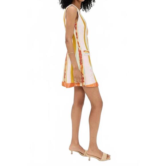 NEW HUNTER BELL suni mini dress in abstract stripe